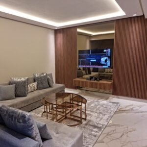 Mur TV Luxe MDF et Effet Marbre